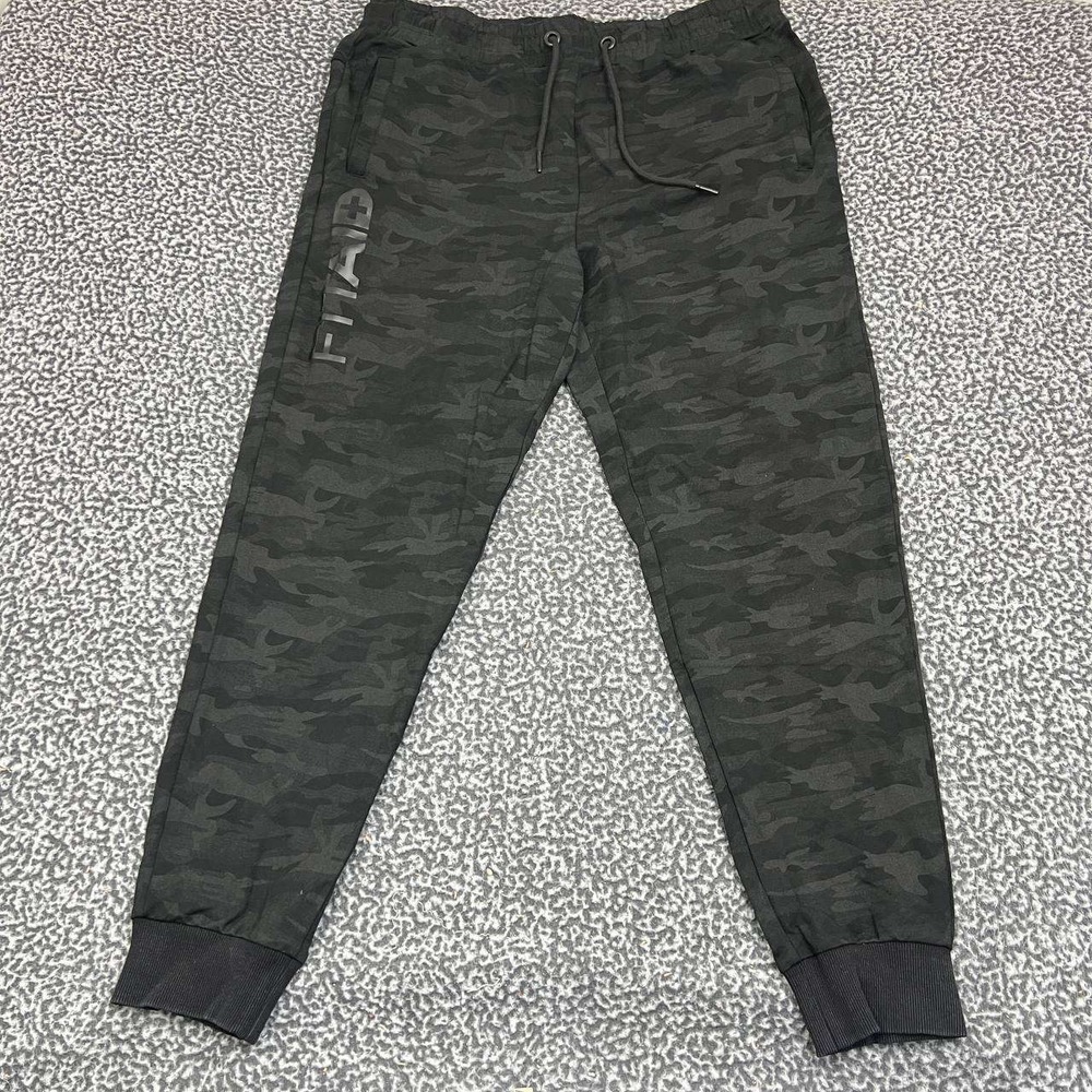 Fitaid Jogger Pants Men Extra Large Camo Black‎ Drawstring Adult Outdoor 36x29